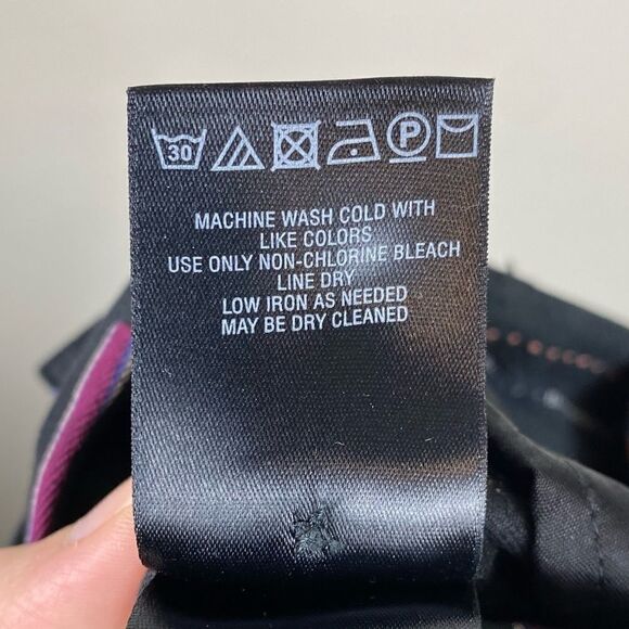 Anthropologie the Essential Slim Black Striped Belted Trouser Pants - Picture 5 of 6